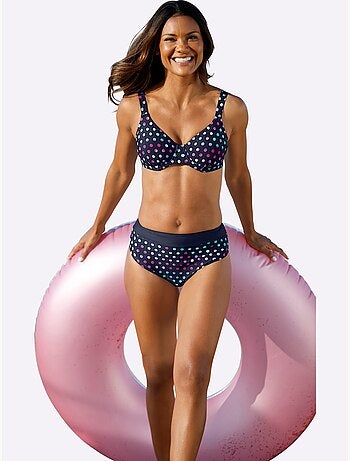 Haut de maillot de bain à imprimé avec bretelles réglables et armatures - Bonnet D - Witt