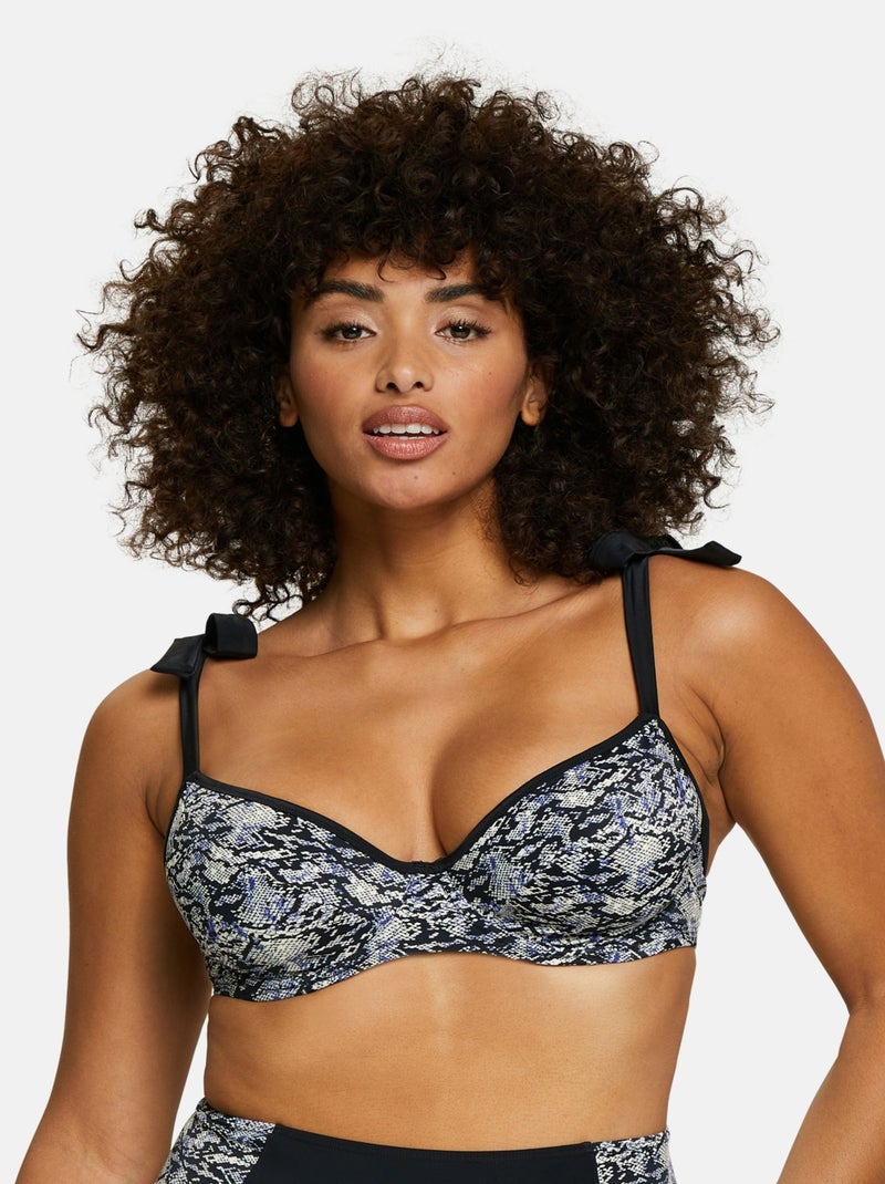 Haut de maillot de bain At The World'S End Sans Complexe Noir Gris - Kiabi