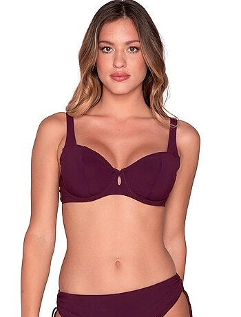 Haut de maillot de bain balconnet non préformé blue sense