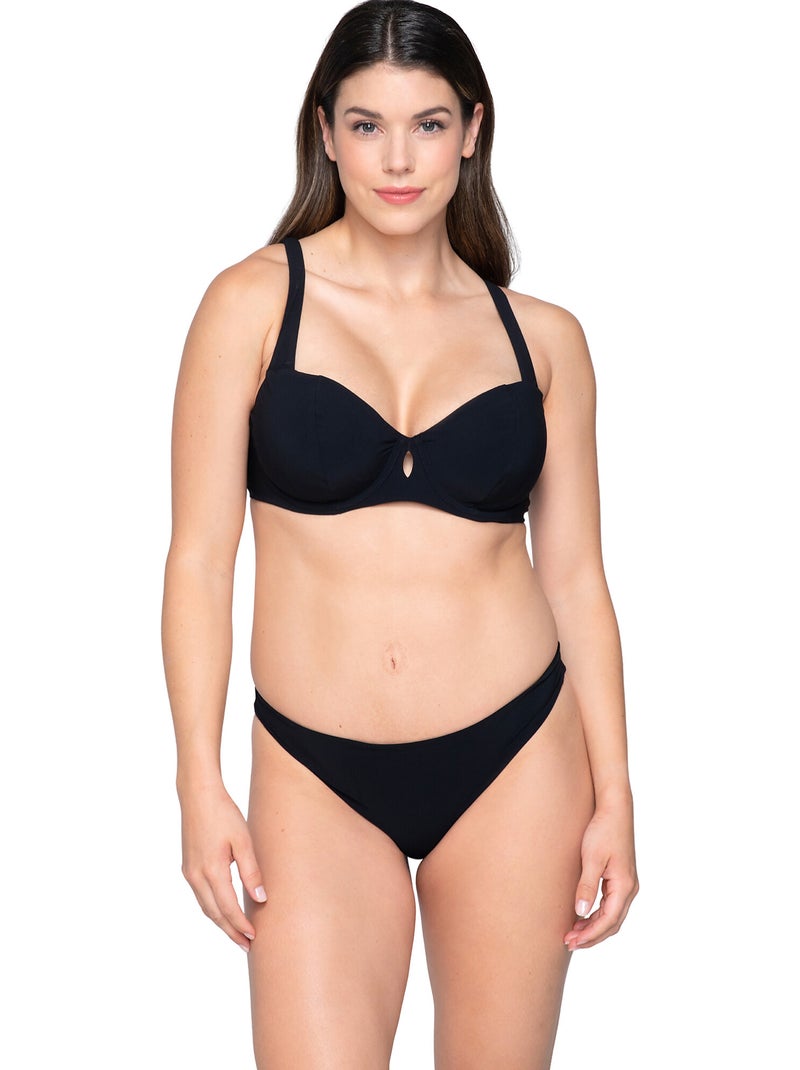 Haut de maillot de bain balconnet non préformé blue sense Noir - Kiabi