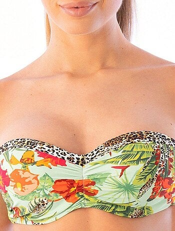 Haut de bikini à motif femme