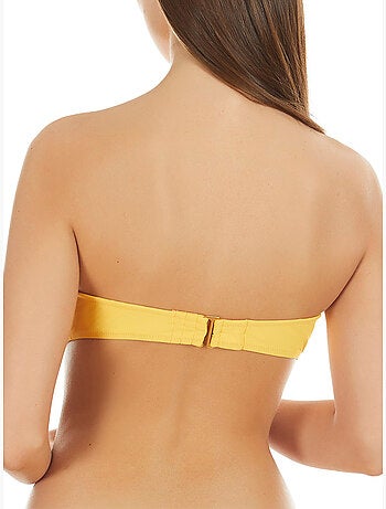 Haut de maillot de bain bandeau à volants basica