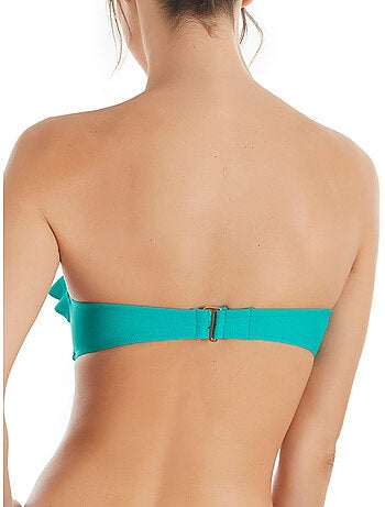 Haut de maillot de bain bandeau à volants basica