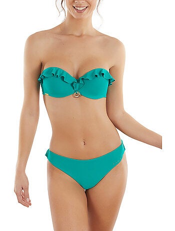 Haut de maillot de bain bandeau à volants basica