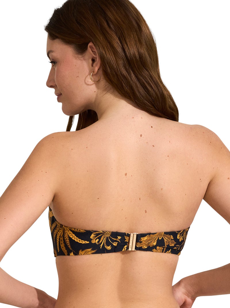 Haut de maillot de bain bandeau acanthus Noir - Kiabi