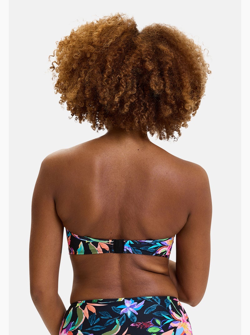 Haut de maillot de bain bandeau barbade sans complexe lingerie Noir Rose Bleu - Kiabi