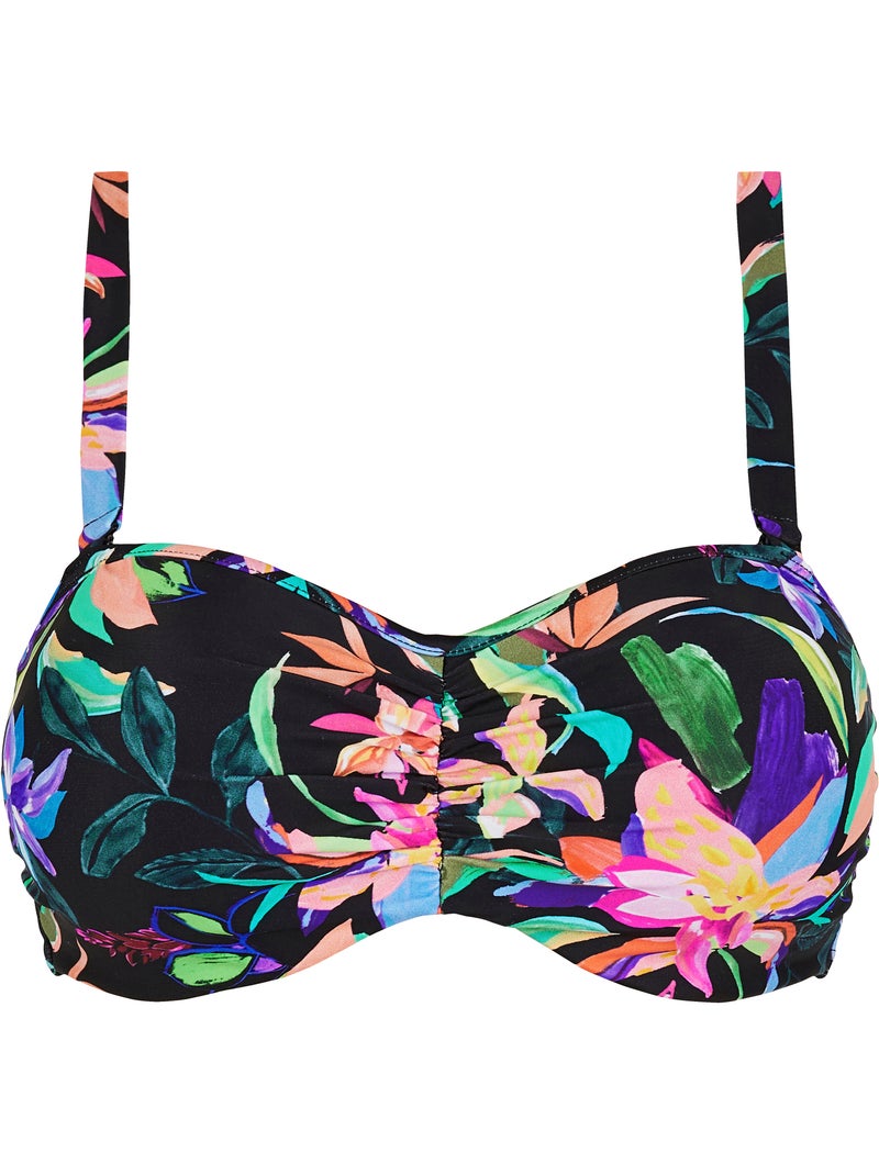 Haut de maillot de bain bandeau barbade sans complexe lingerie Noir Rose Bleu - Kiabi