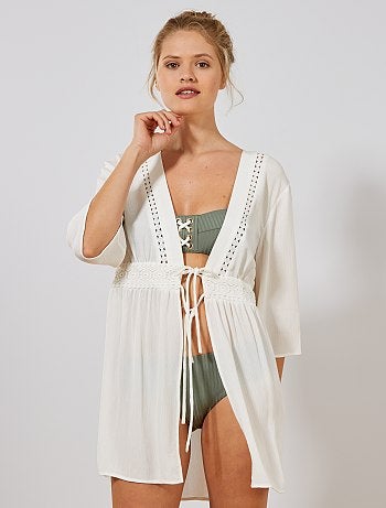 Haut de maillot de bain bandeau côtelé - Kiabi