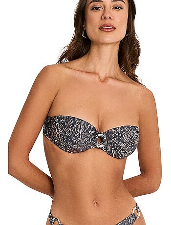 Haut de maillot de bain bandeau indigo