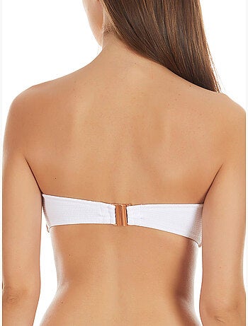 Haut de maillot de bain bandeau marinera jacquard