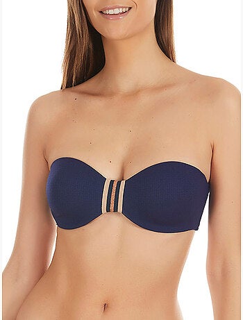 Haut de maillot de bain bandeau marinera jacquard