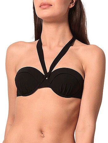 Haut de maillot de bain bandeau préformé blue sense