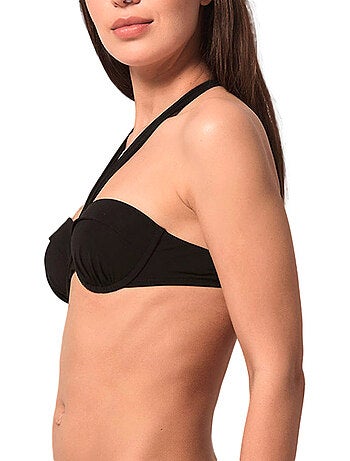 Haut de maillot de bain bandeau préformé blue sense