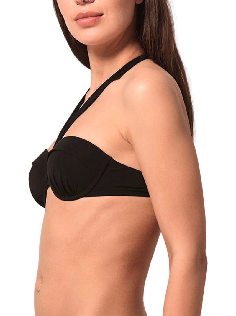 Haut de maillot de bain bandeau préformé blue sense Noir - Kiabi