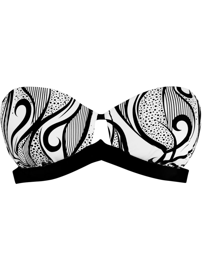 Haut de maillot de bain bandeau préformé elixir Noir - Kiabi