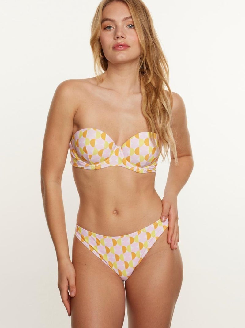 Haut de maillot de bain bandeau SEVENTIES - Brigitte Bardot Bain Rose - Kiabi