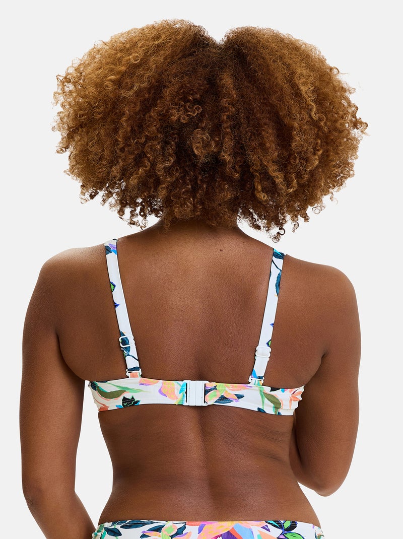 Haut de maillot de bain Barbade Sans Complexe Blanc Rose Bleu - Kiabi