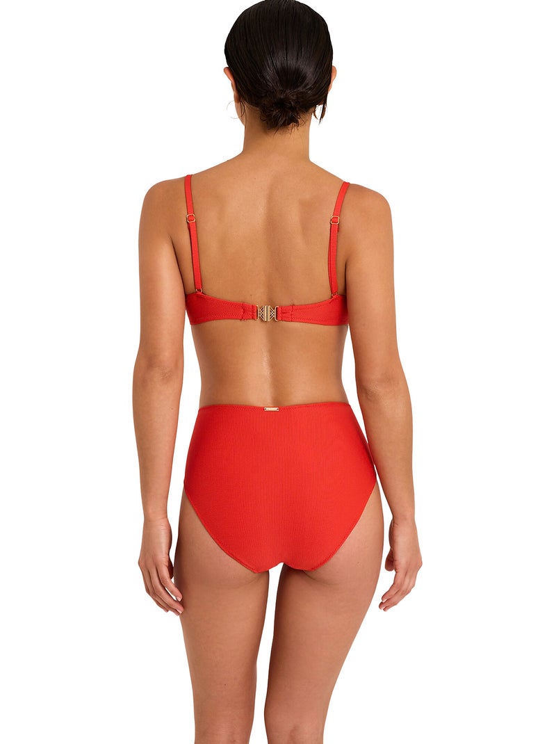 Haut de maillot de bain bikini emboîtant solstice Orange corail - Kiabi