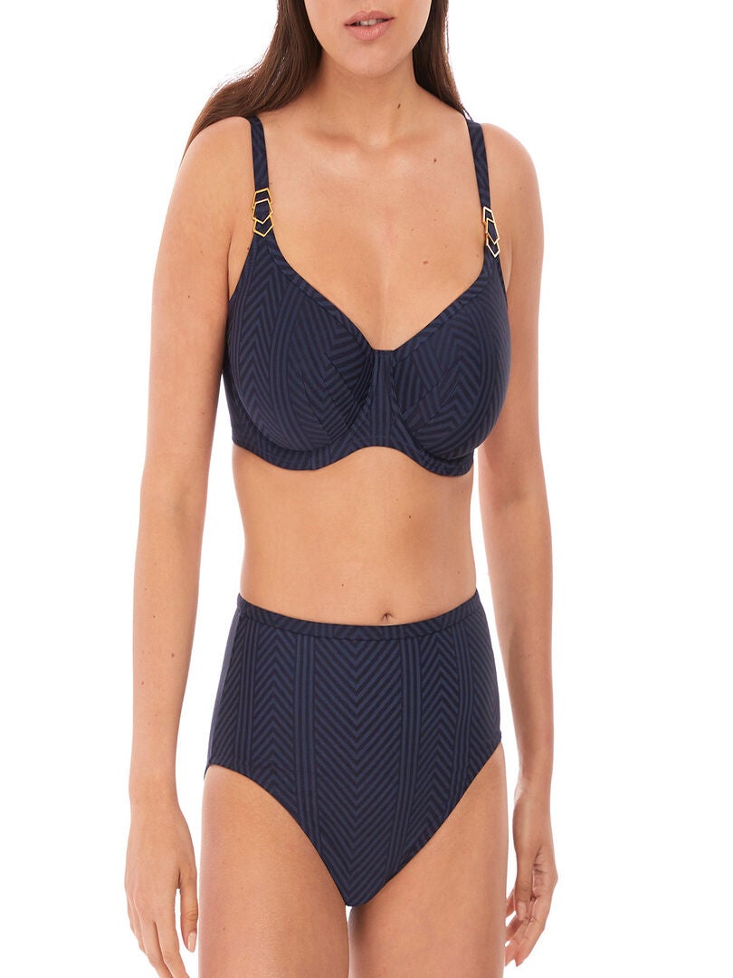 Haut de maillot de bain bonnet profond à armatures Long island Bleu - Kiabi