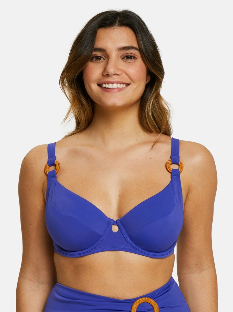 Haut de maillot de bain Elevated Basics Sans Complexe Bleu roi - Kiabi