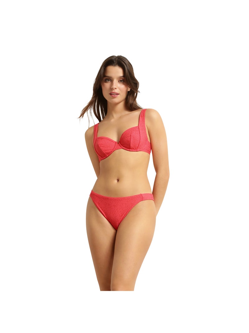 Haut de maillot de bain emboitant avec armatures Festival Rose fushia - Kiabi