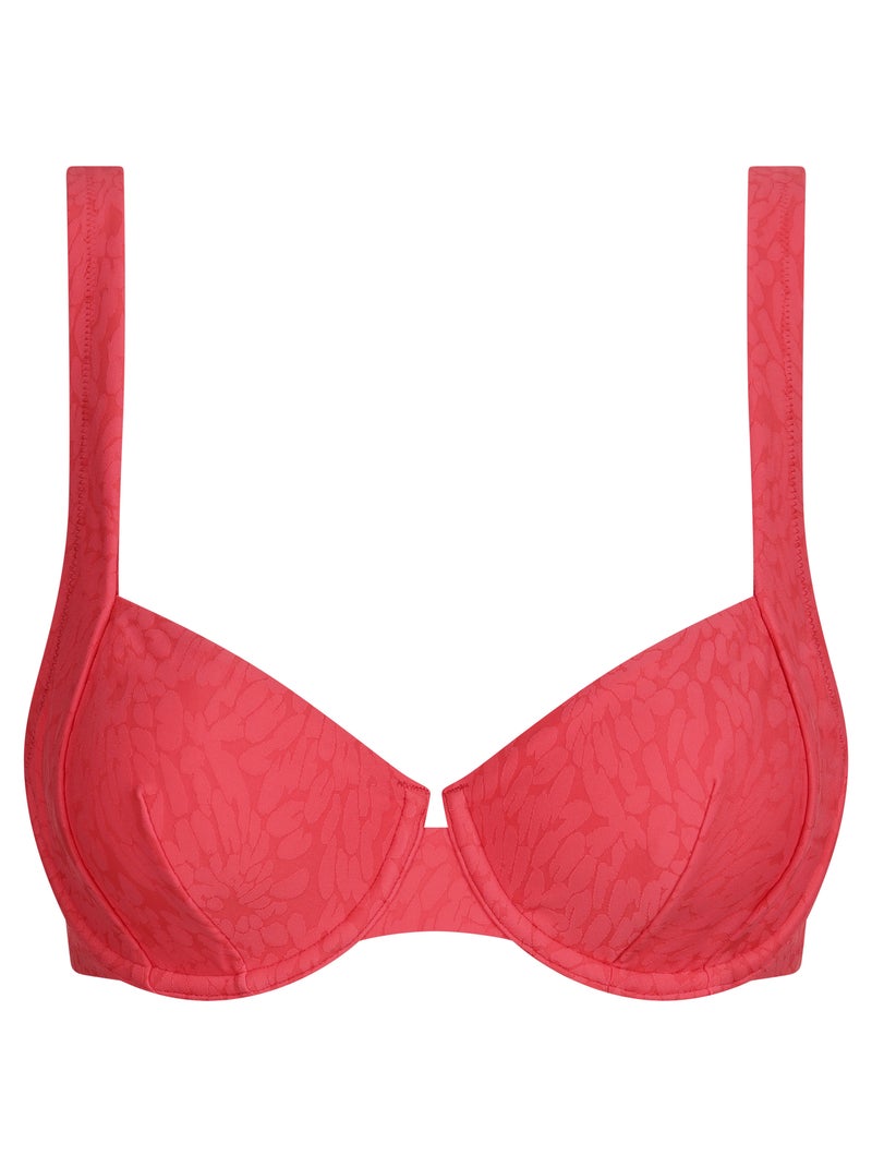Haut de maillot de bain emboitant avec armatures Festival Rose fushia - Kiabi