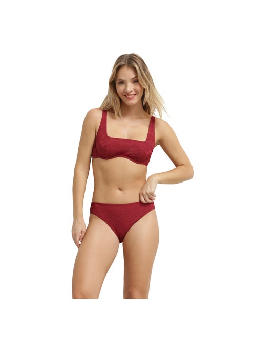 Haut de maillot de bain emboitant avec armatures Shell - Kiabi