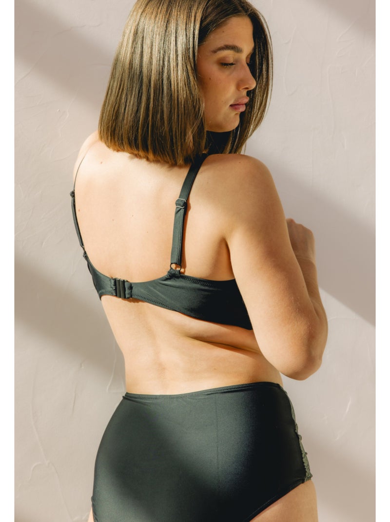 Haut de maillot de bain emboîtant Bija Noir Kaki - Kiabi