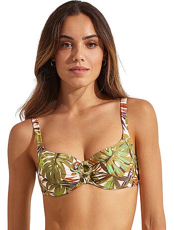 Haut de maillot de bain emboîtant jade