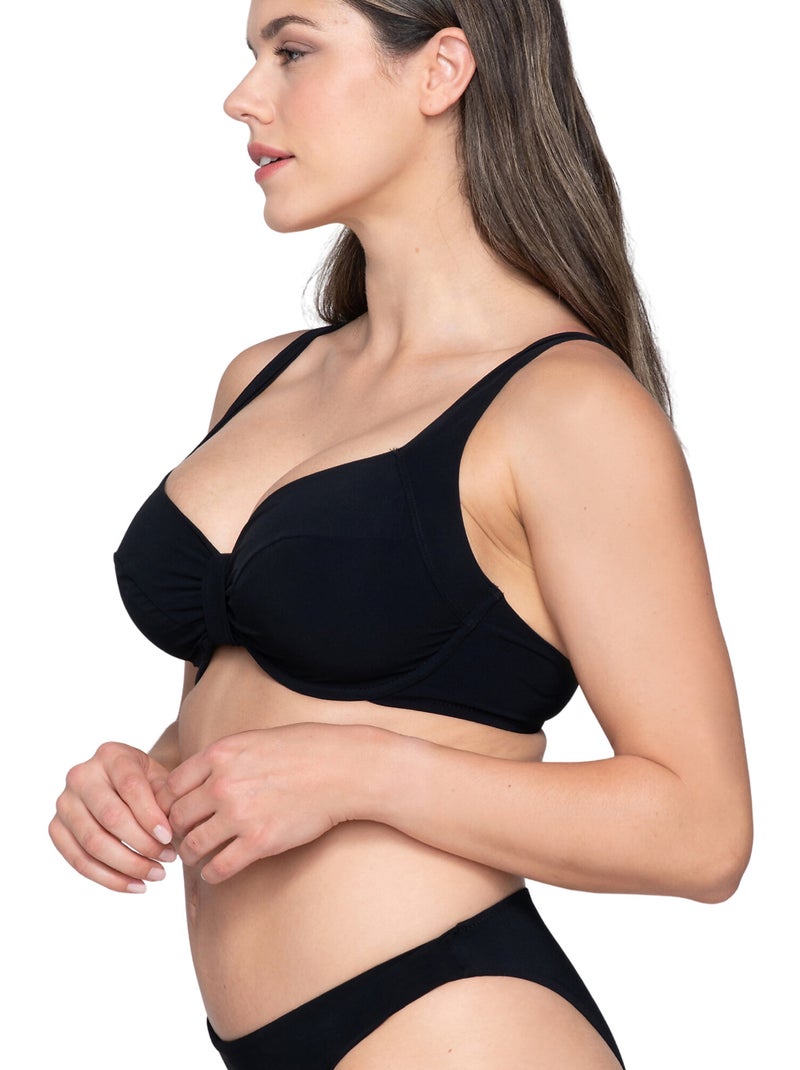 Haut de maillot de bain emboîtant non préformé blue sense Noir - Kiabi