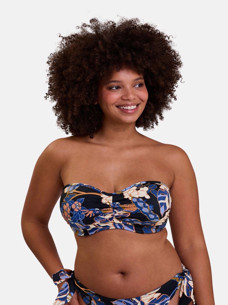 Haut de maillot de bain Fidji Sans Complexe Noir Bleu Blanc - Kiabi