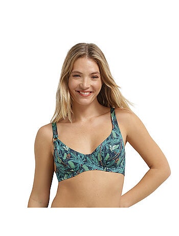 Haut de maillot de bain foulard avec armatures Tropical