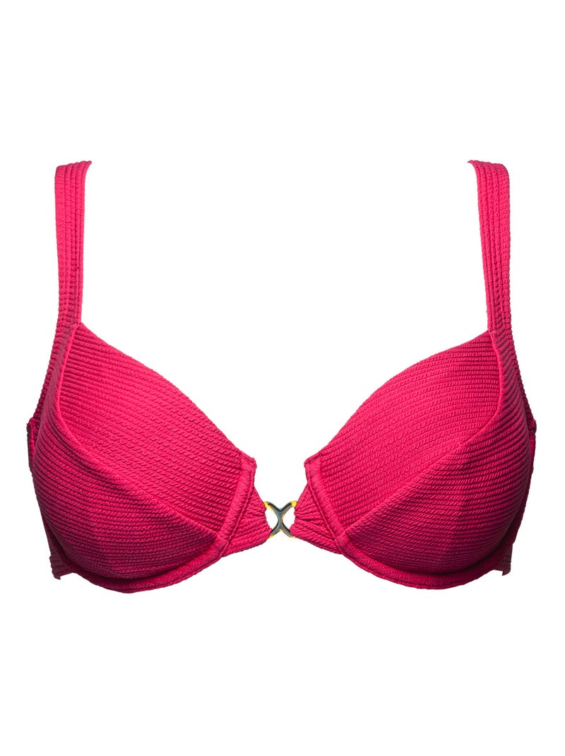 Haut de maillot de bain Glamourous Textured Sans Complexe Rouge - Kiabi