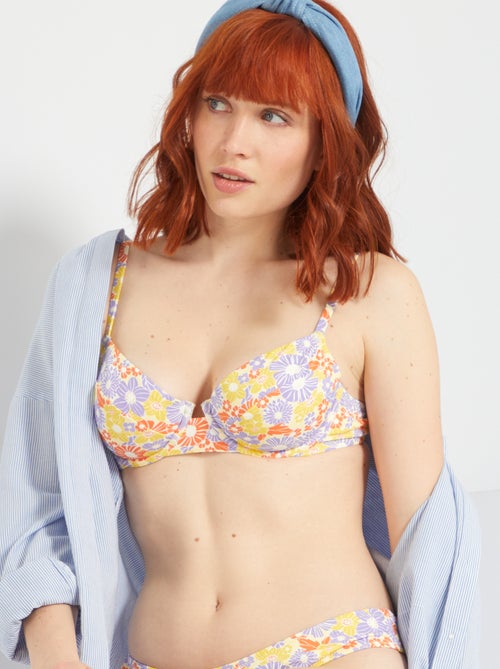 Haut de maillot de bain imprimé - Kiabi