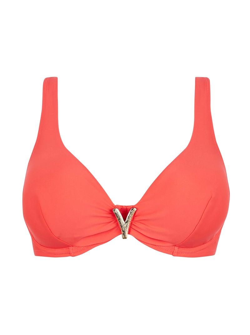 Haut de maillot de bain Managua Sans Complexe Orange clémentine - Kiabi