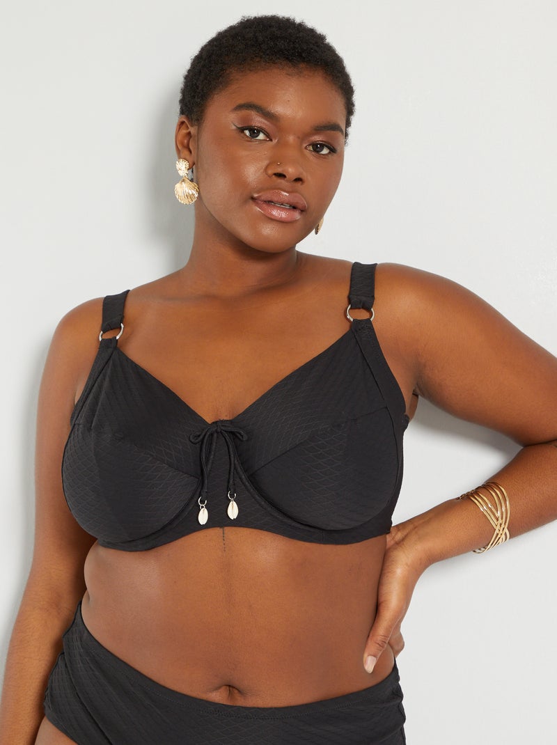 Haut de maillot de bain noir - Kiabi