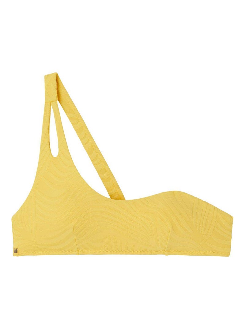 Haut de maillot de bain one shoulder MYKONOS - Camille Cerf & Pomm'Poire Jaune - Kiabi
