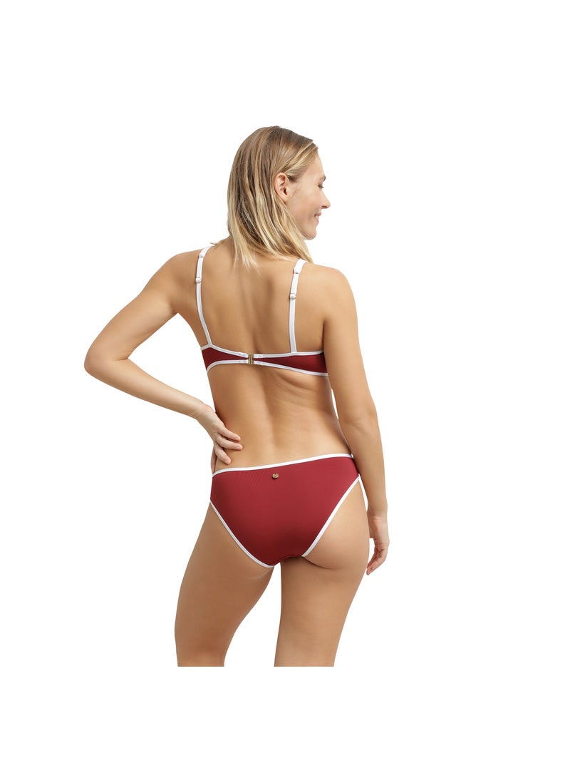 Haut de maillot de bain paddé sans armatures Timeless Bordeaux - Kiabi