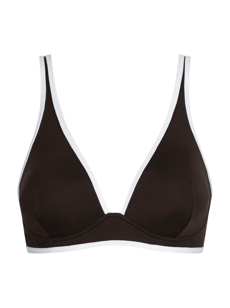 Haut de maillot de bain paddé sans armatures Timeless Marron foncé - Kiabi