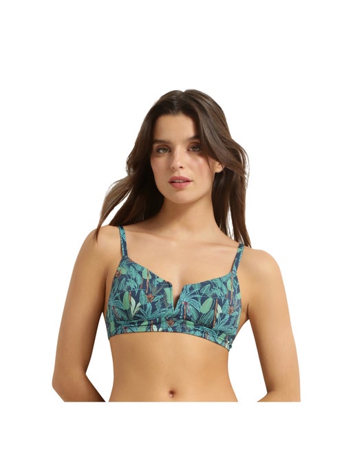 Haut de maillot de bain paddé sans armatures Tropical - Kiabi