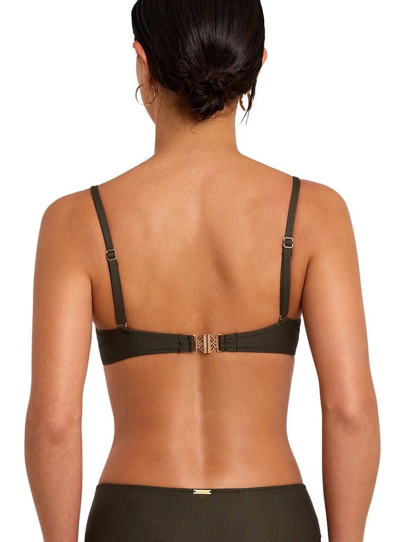 Haut de maillot de bain préformé armaturé solstice Kaki - Kiabi