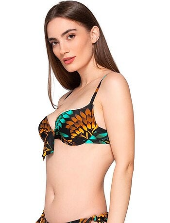 Haut de maillot de bain push-up emerald