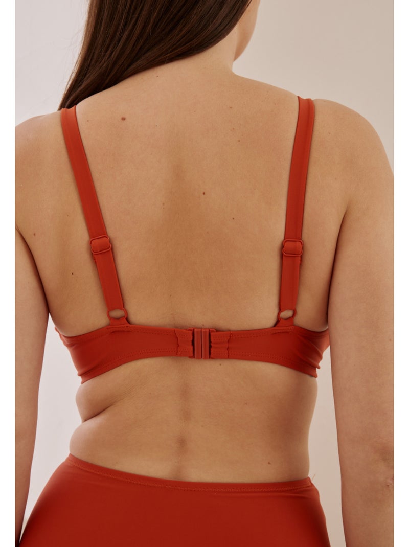 Haut de maillot de bain triangle à coques amovibles Djenna Orange - Kiabi