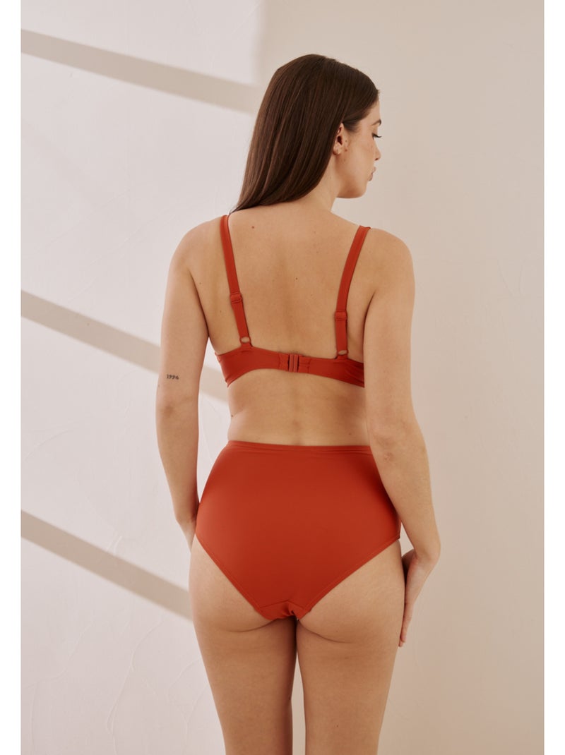 Haut de maillot de bain triangle à coques amovibles Djenna Orange - Kiabi
