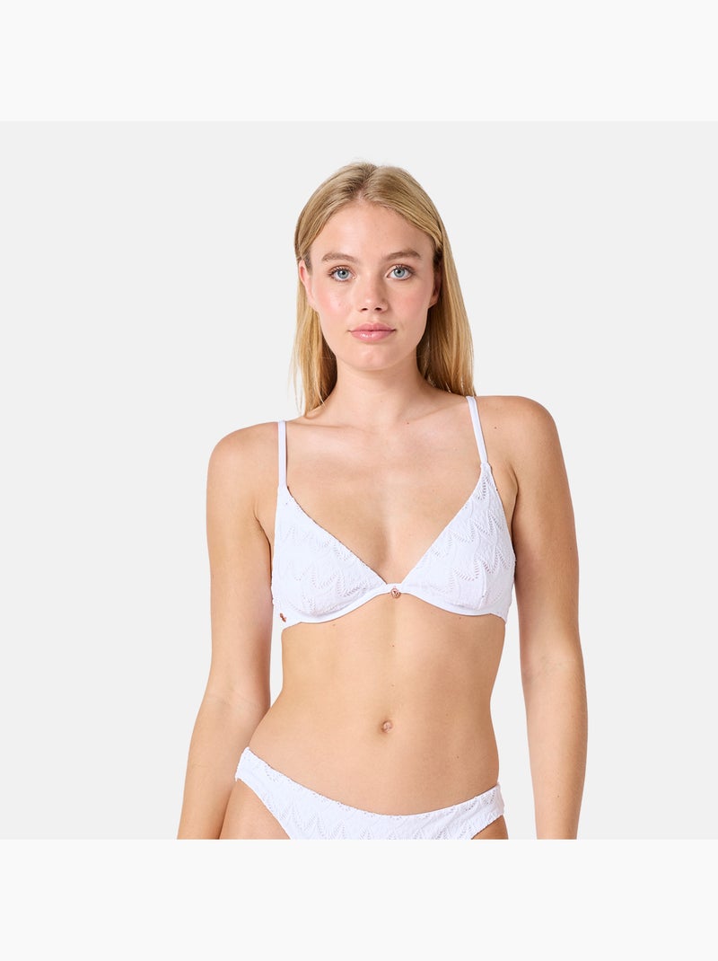 Haut de maillot de bain triangle armaturé MACRAME - Brigitte Bardot Bain Blanc - Kiabi