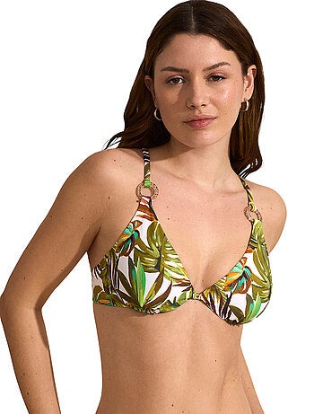 Haut de maillot de bain triangle armaturé non préformé jade