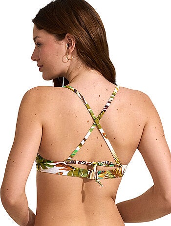 Haut de maillot de bain triangle armaturé non préformé jade
