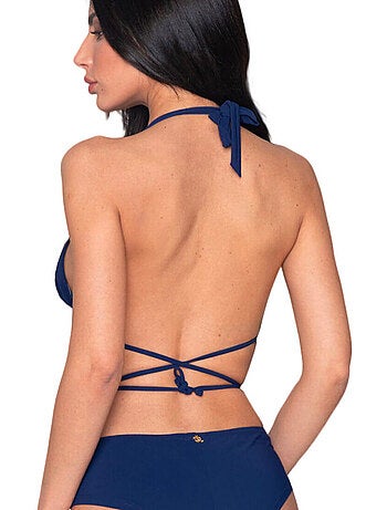 Haut de maillot de bain triangle convertible blue sense