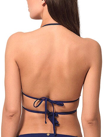 Haut de maillot de bain triangle convertible blue sense