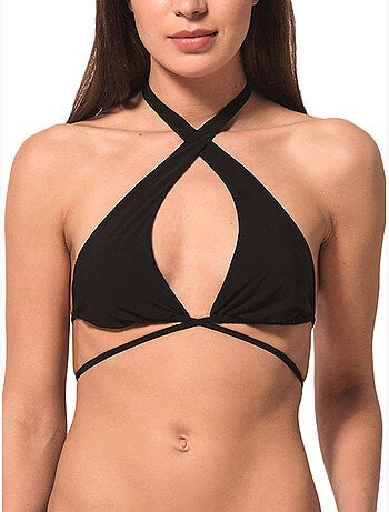 Haut de maillot de bain triangle convertible blue sense